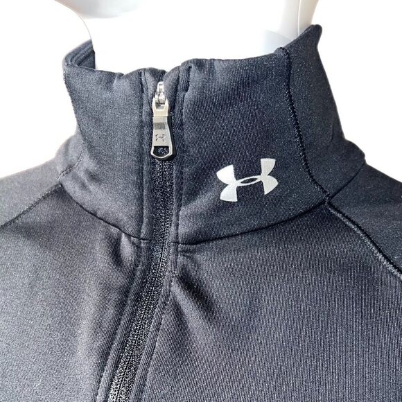 UA Coldgear 1/2 Zip Warm Up Jacket - Picture 4 of 10